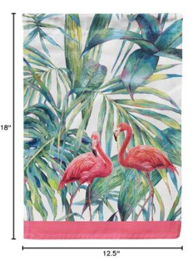 Monarque Premium Home Garden Flag Double Sided 12.5 x 18 inches (Flamingo)